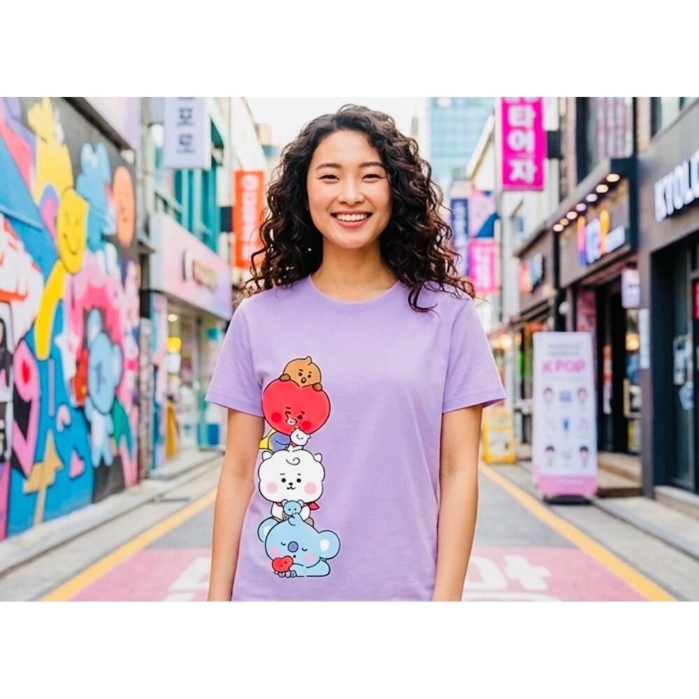 NWT❤️BT21 Line Friends Logo Graphic Tee szM